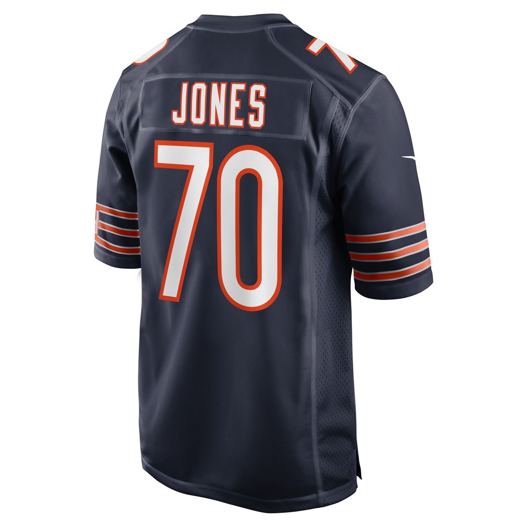 Chicago Bears Braxton Jones Nike Navy Game Jersey