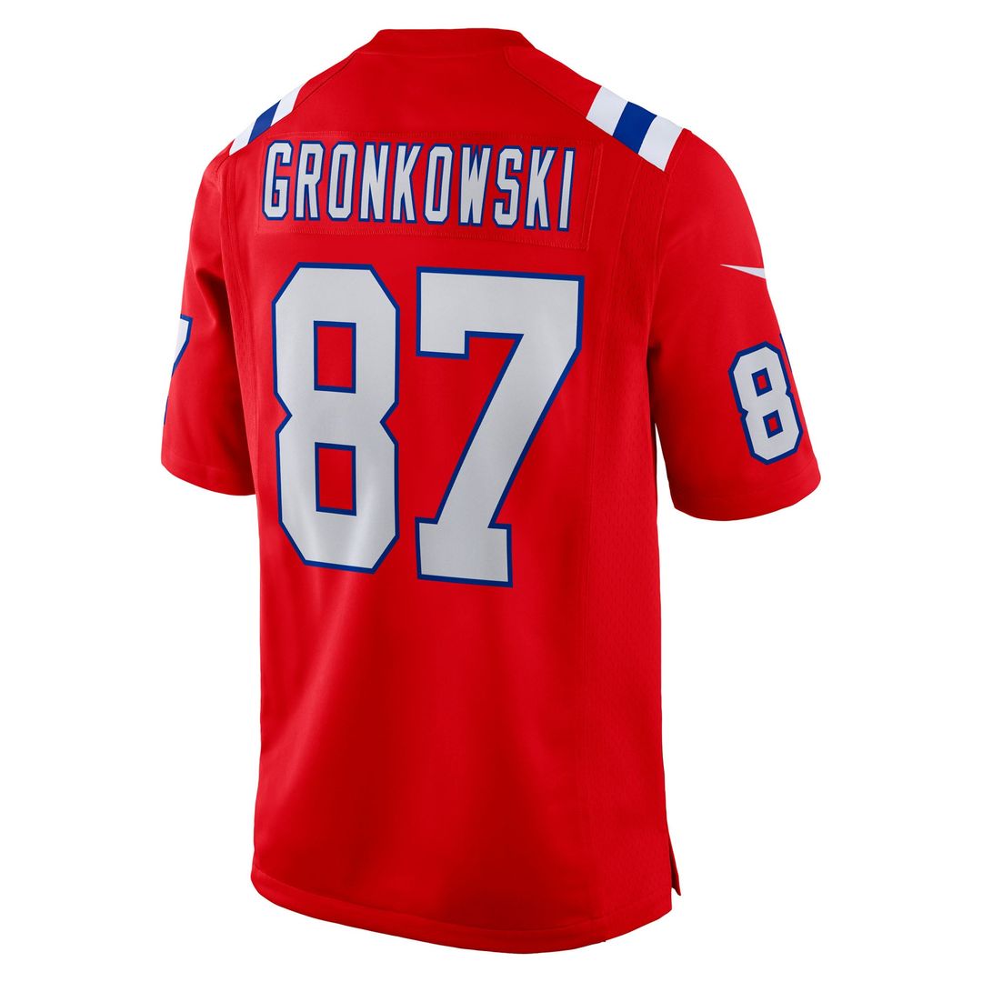 New England Patriots Rob Gronkowski Nike Red Alternate Retired Game Jersey