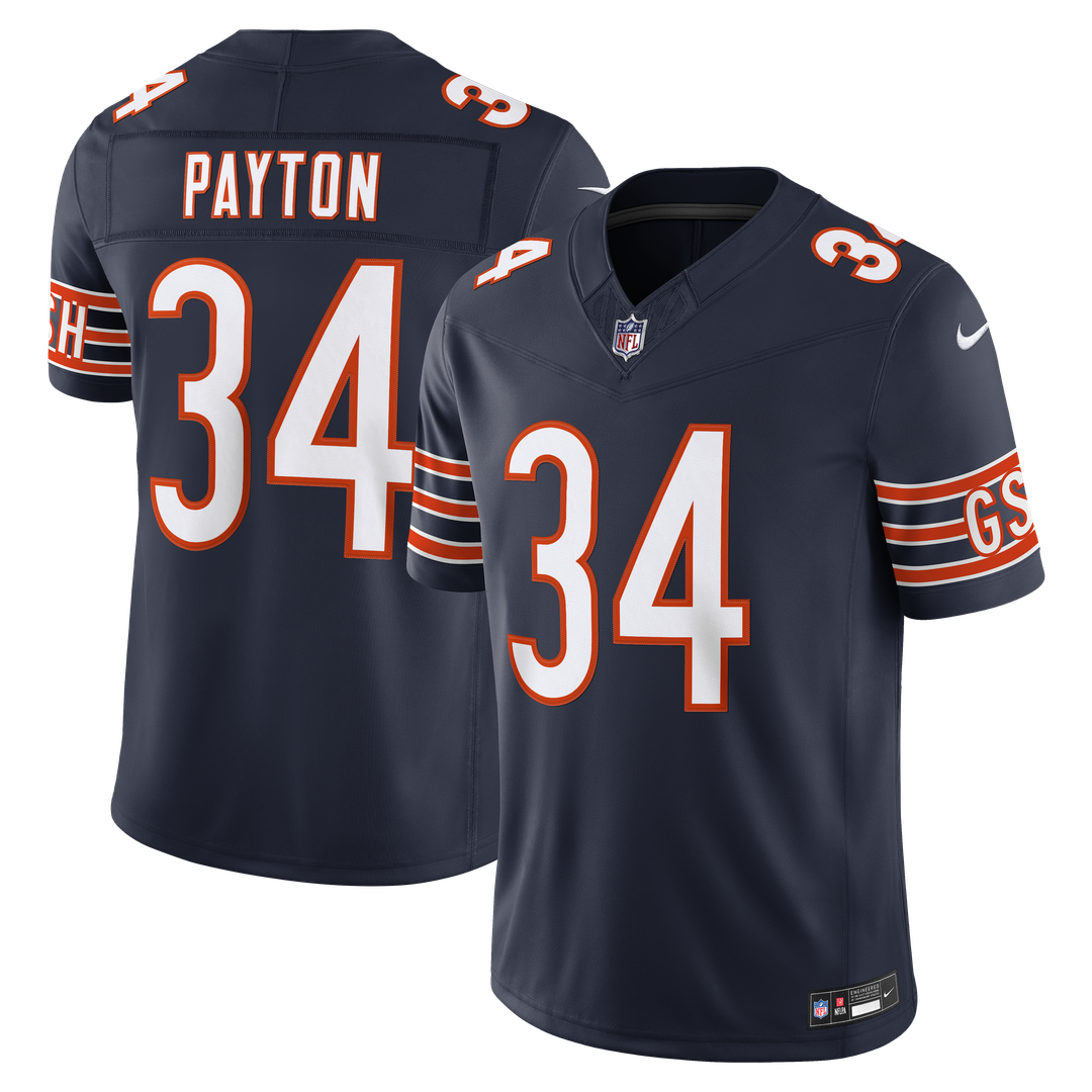 Chicago Bears Walter Payton Nike Navy Vapor FUSE Stitched Retired Limited Jersey