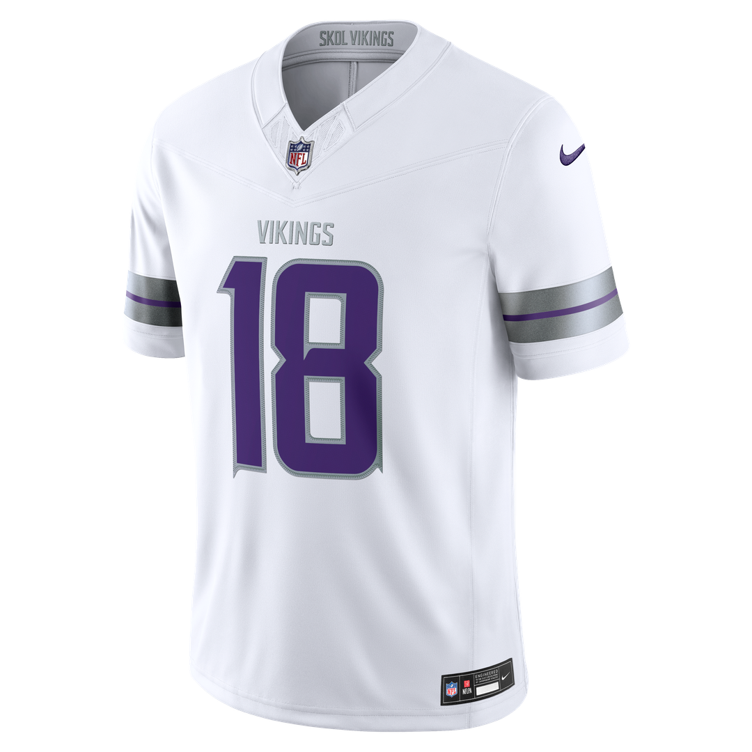 Minnesota Vikings Justin Jefferson Nike White Alternate Vapor FUSE Stitched Limited Jersey