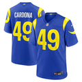 Los Angeles Rams Joe Cardona Nike Royal Game Jersey