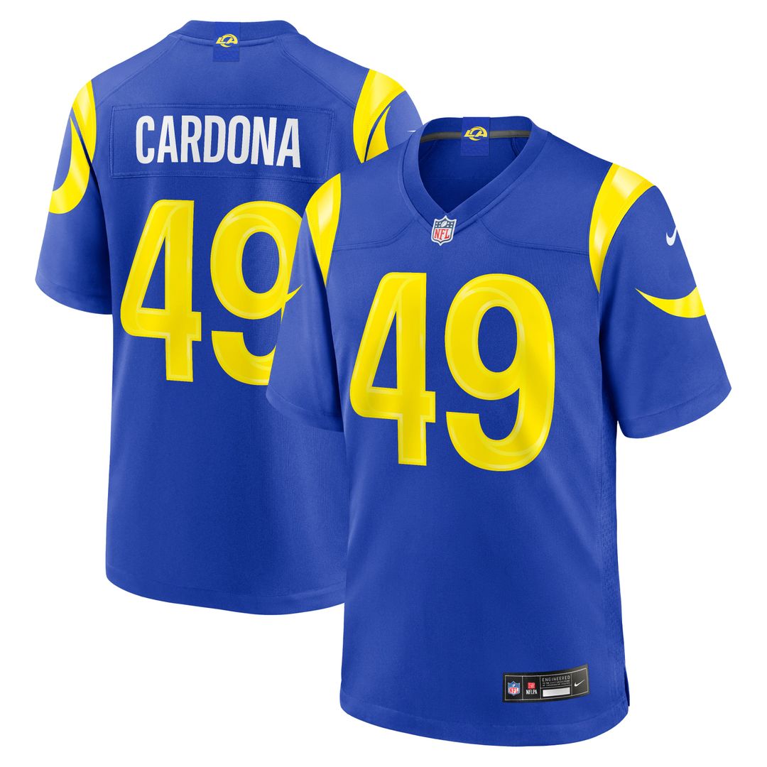 Los Angeles Rams Joe Cardona Nike Royal Game Jersey