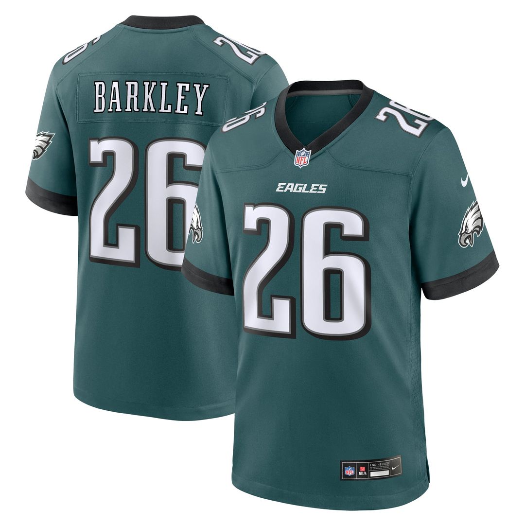 Philadelphia Eagles Saquon Barkley Nike Midnight Green Game Jersey